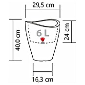 Scheurich Wave Globe Pflanzsäule rund (Außenmaß (Ø x H): 29,5 x 40 cm, Kunststoff, Steingrau) | BAUHAUS