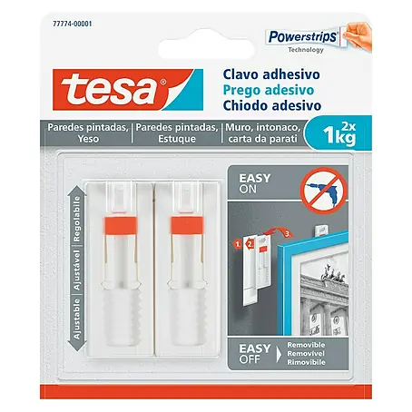 Tesa  Clavo adhesivo ajustable