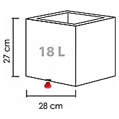 Scheurich Muretto Pflanzkasten (Außenmaß (L x B x H): 28,5 x 28,5 x 27 cm, Kunststoff, Steingrau) | BAUHAUS