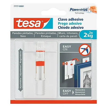 Tesa  Clavo adhesivo ajustable