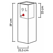 Scheurich Muretto Pflanzsäule eckig (Außenmaß (L x B x H): 26 x 26 x 59 cm, Kunststoff, Steingrau) | BAUHAUS