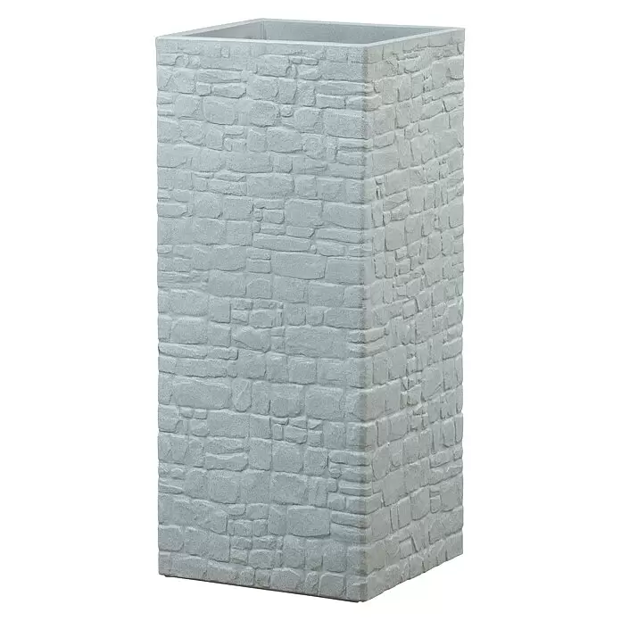 Scheurich Muretto Pflanzsäule eckigAußenmaß (L x B x H): 26 x 26 x 59 cm, Kunststoff, Steingrau