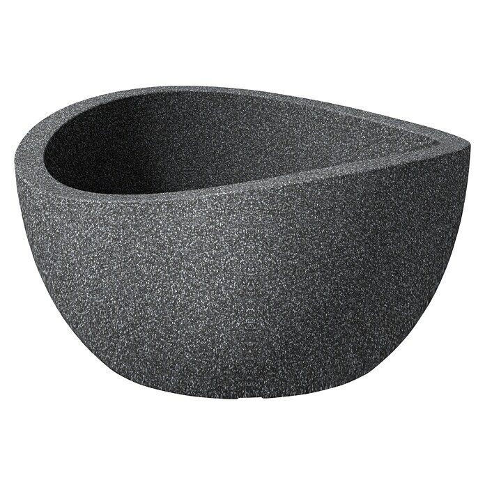 Scheurich Pflanzschale rund Wave Globe (Außenmaß (Ø x H): 39,3 x 21 cm, Kunststoff, Schwarz granit) | BAUHAUS