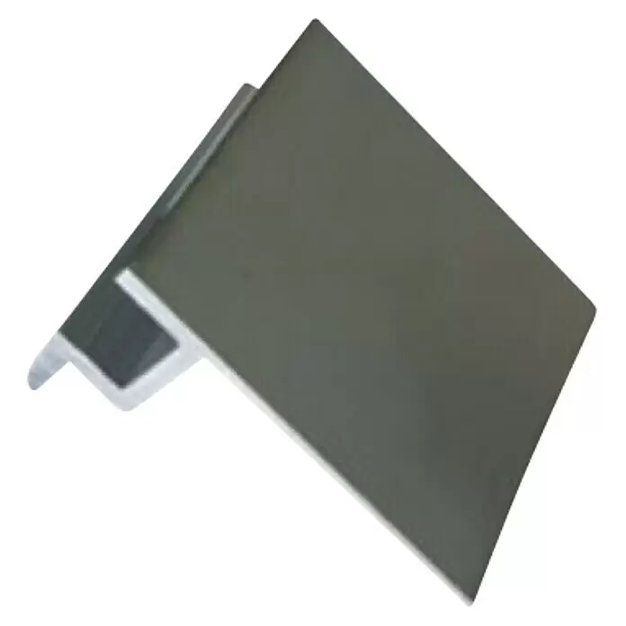 Absaar Endklemme - Aluminium, Silber - Dunkelgraues L-förmiges Aluminiumprofil, ideal für Kantenschutz oder Ecken.