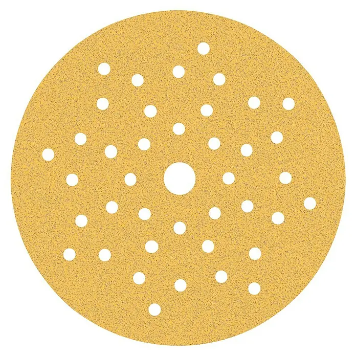 Bosch Expert Juego de papel de lija M470 - Diámetro: 125 mm, Grano: 80 mm, 5 ud., Malla - Disco de lijado amarillo con un agujero central y múltiples agujeros más pequeños alrededor del centro. Ideal para lijar.