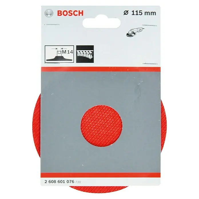 Bosch Disco de apoyo - Diámetro: 115 mm, 1 ud. - Disco de corte Bosch Ø 115 mm, en color rojo, empaquetado en caja de cartón gris y blanca.