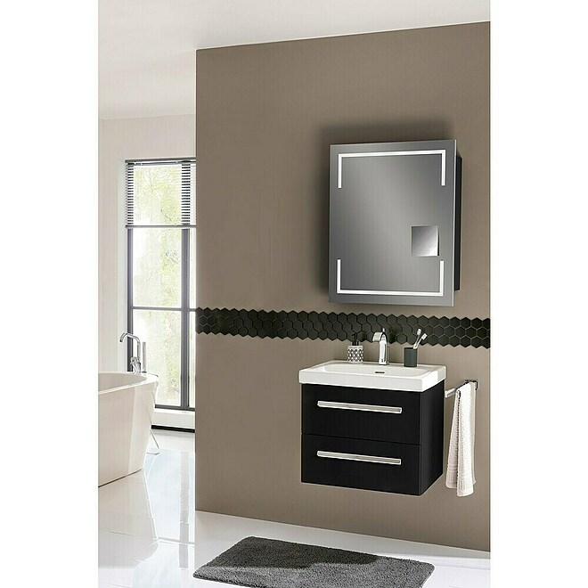Lanzet K1 Waschtischunterschrank  (59,2 x 44,3 x 48,3 cm, Grafit)