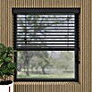 Jalousie Bambus (B x H: 90 x 240 cm, Schwarz, Holz) | BAUHAUS