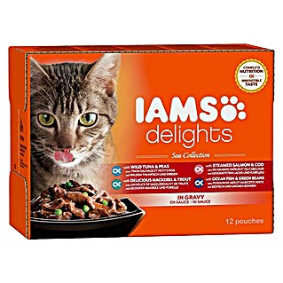 Iams Natvoer voor katten Delights (85 g, Volledig voer)