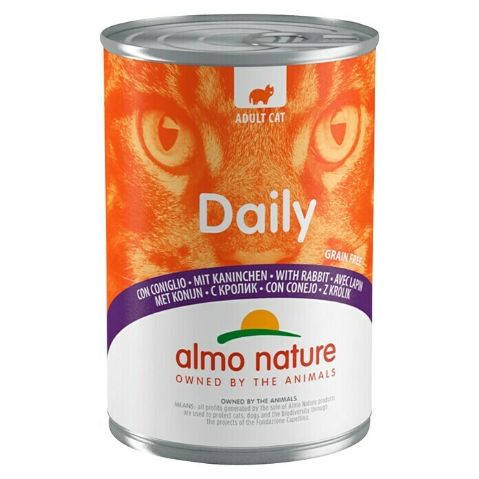 Afbeelding van Almo Nature Natvoer voor katten Dailymenu Konijn 400 g