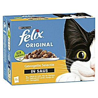 Felix Natvoer voor katten Original Gevogelte (85 g, Volledig voer)