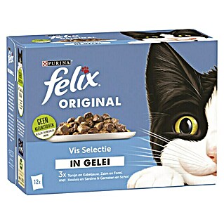 Felix Natvoer voor katten Original Vis (85 g, Volledig voer)