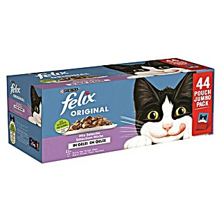 Felix Natvoer voor katten Original Jumbo Pack (85 g, Volledig voer)