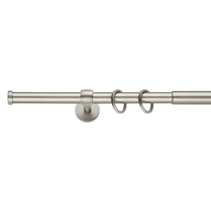 cm) 160 Länge | Gardinenstange: Cap-Noble - 280 Stilgarnitur cm (Edelstahloptik, BAUHAUS Expo Ambiente