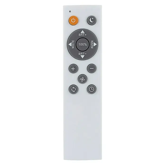 Ventilador de techo inteligente Muvit - Blanco, 60 cm, 20 W - 40 W, Blanco neutro - Mando a distancia para una lámpara de techo con atenuación, ajuste de temperatura de color y temporizador.