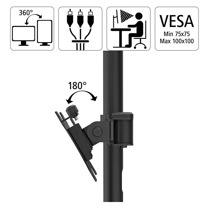 Hama Monitorarm (Passend für: 2 TFT-/LCD-/LED-Monitore 13-35