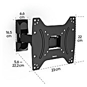 Hama TV-Wandhalterung schwenkbar (Passend für: Bildschirmdiagonale 19 - 48″, Belastbarkeit: 20 kg, Wandabstand: 5,6 cm - 22,2 cm) | BAUHAUS