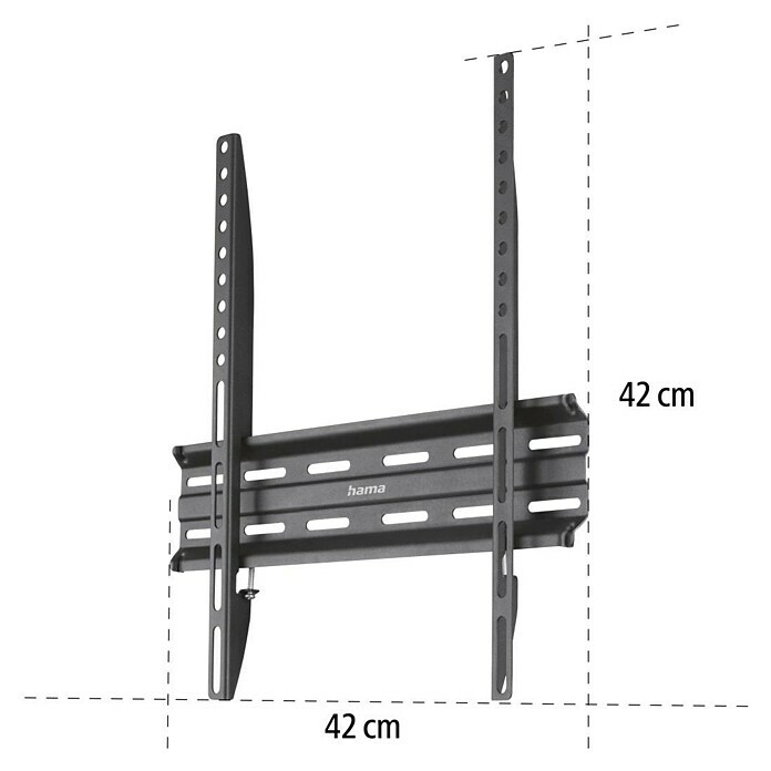 Hama TV-Wandhalterung starr (Passend für: Bildschirmdiagonale 32 - 65″, Belastbarkeit: 35 kg, Wandabstand: 2,3 cm) | BAUHAUS