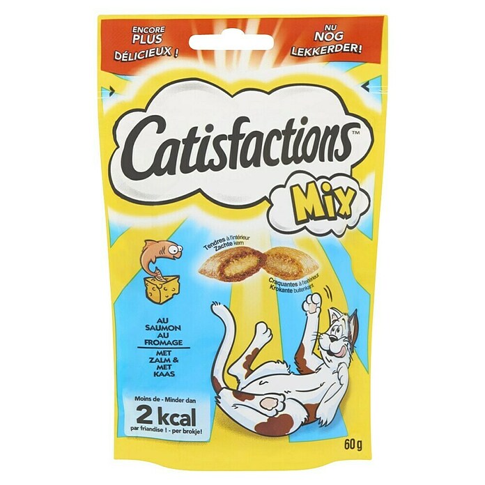 Kattensnack Catisfactions Mix Zalm en Kaas (60 g) | BAUHAUS