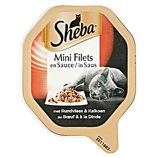 Sheba Kattensnack Mini Filets Rund en Kalkoen (85 g)
