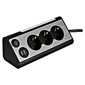 REV Napajalni razdelilnik Light Socket  (Srebrne barve, Dolžina kabla: 1,4 m, IP20, S stikalom) | 3230 - Tischsteckdosen innen | CBDB - Tischsteckdosen | CBD - Verlängerungen, Tischsteckdosen, Kabelt | CB - Elektroinstallation | C - Elektro | BAUHAUS