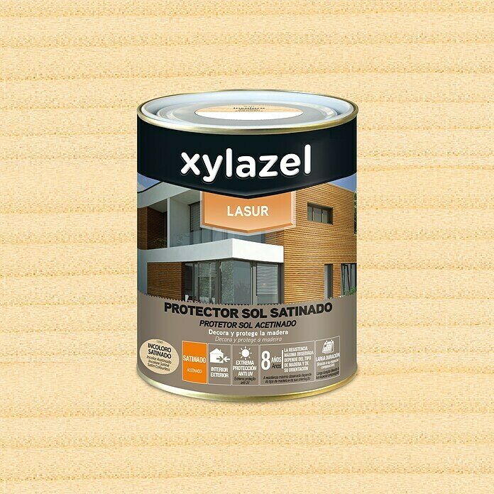 Xylazel Protección para madera lasur Sol (Incoloro, 750 ml, Satinado)