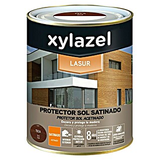 Xylazel Protección para madera lasur Sol (Teca, 375 ml, Satinado)