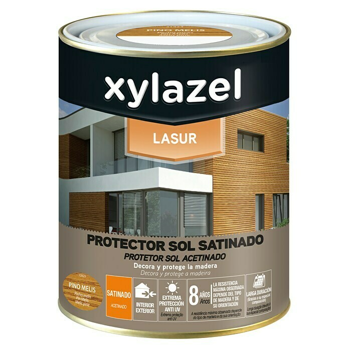 Xylazel Protección para madera lasur Sol  (Pino melis, 750 ml, Satinado)