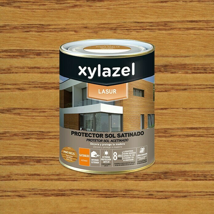 Xylazel Protección para madera lasur Sol  (Pino melis, 375 ml, Satinado)