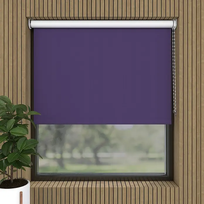 Verdunkelungsrollo - B x H: 40 x 190 cm, Lila - Lila Rollo am Fenster, das für Privatsphäre und Verdunkelung sorgt, perfekt für jedes Zimmer. Das Rollo ist einfach zu bedienen und stilvoll.
