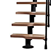 Atrium Raumspartreppe Mini (Farbton Metall: RAL 9005, Breite: 60 cm, Buche, Geschosshöhe: 222 cm - 300 cm) | BAUHAUS