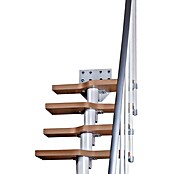 Atrium Raumspartreppe Mini (Farbton Metall: RAL 9006, Breite: 60 cm, Buche, Geschosshöhe: 222 cm - 300 cm) | BAUHAUS