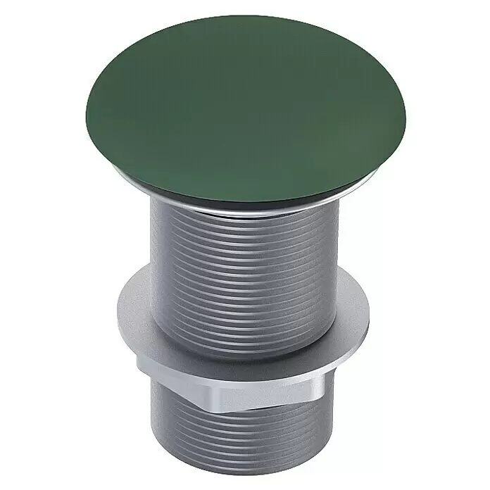 Inspira Ablaufventil - 1 ¼″, Forest Green, Permanent geöffnet - Vorderansicht