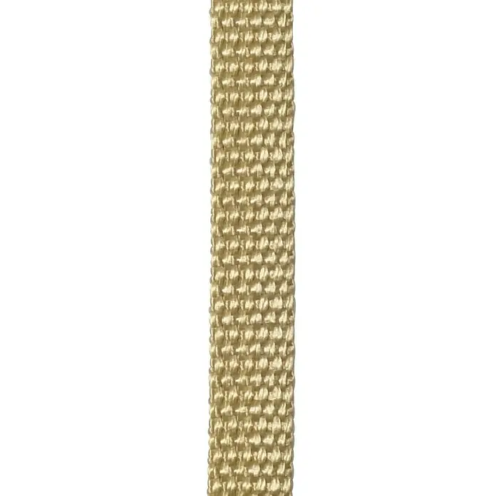 Cinta para persiana - Amarillo, Largo: 6 m, Anchura de la correa: 14 mm - Primer plano de un tejido beige. La textura de la tela es claramente visible. Perfecto para ropa o material para manualidades.