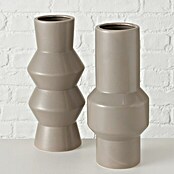 Vase Sybil (Ø x H: 13 x 30 cm, Keramik, Zackig, Beige) | BAUHAUS