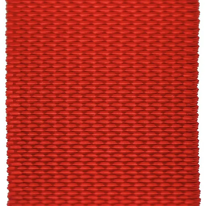 Cinta para persiana C - Rojo, Largo: 5,55 m, Anchura de la correa: 22 mm - Primer plano de un rollo de filamento rojo PETG para impresora 3D. Ideal para proyectos de impresión detallados y duraderos.