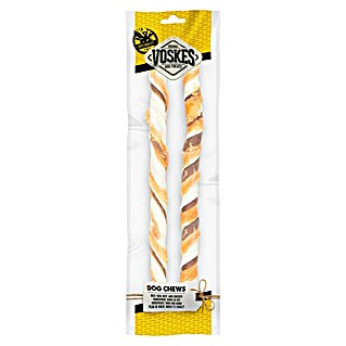 Voskes Hondensnack Stick Rund / Huid / Kip Groot (2 st.)