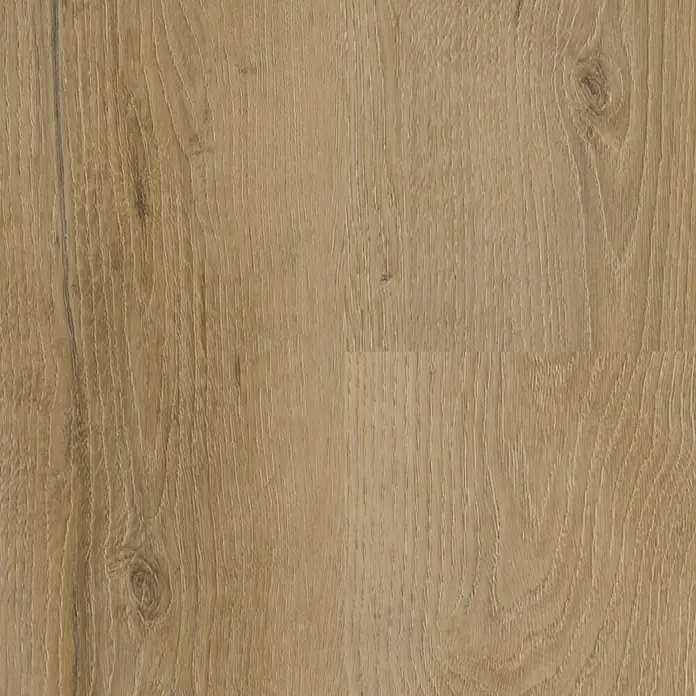 b!design Vinylbodenmuster SPC Eiche Polaris - 280 x 160 x 3,5 mm, Landhausdiele - Helles Laminat mit Holzmaserung. Das Laminat hat eine natürliche Optik und eine strukturierte Oberfläche, die an echtes Holz erinnert.