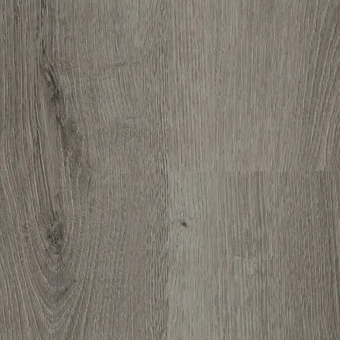 b!design Vinylbodenmuster SPC Silent Albany - 280 x 160 x 4,8 mm, Landhausdiele - Abbildung einer grauen Holzstruktur, die durch ihre natürliche Maserung und Farbtöne eine realistische Oberfläche bietet.