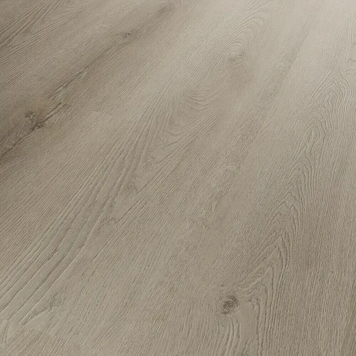 b!design Vinylboden SPC Silent - Hartford, Landhausdiele, 1.220 x 230 x 4,8 mm - Detailaufnahme eines hellen Laminatbodens mit natürlicher Holzmaserung, ideal für moderne Innenräume und strapazierfähige Bodenbeläge.