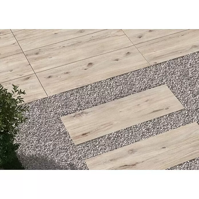 Terrassenfliese Garden Lightbrown 2.0 - 39,7 x 119,7 x 2 cm, Hellbraun, Matt - Stimmungsaufnahme