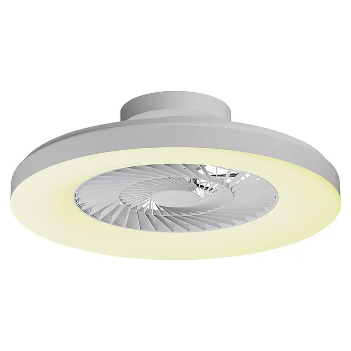 Arte confort Ventilador de techo Bianca - Blanco, 58,5 cm, 17 W, Blanco neutro - Ventilador de techo con iluminación LED integrada. Diseño moderno con aspas de hélice en espiral e iluminación de eficiencia energética.