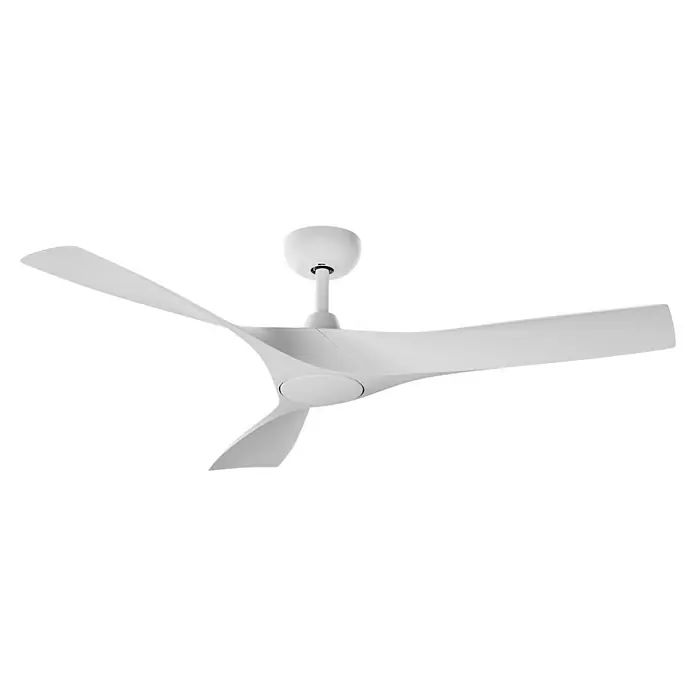 Arte confort Ventilador de techo Paula - Blanco, 142 cm, 35 W, Blanco neutro - Moderno ventilador de techo blanco con tres aspas curvas, diseñado para proporcionar refrigeración eficiente y silenciosa en su hogar.