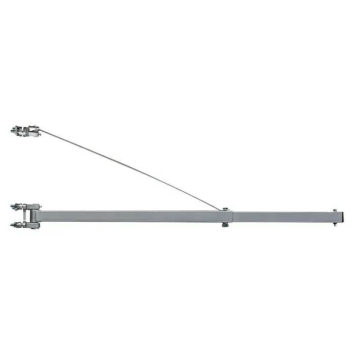 Einhell Brazo oscilante SA 1100 - Radio de giro: 180 ° - Primer plano de una estantería móvil de alta resistencia, mostrando su construcción metálica y piezas de conexión precisas para alta capacidad de carga.