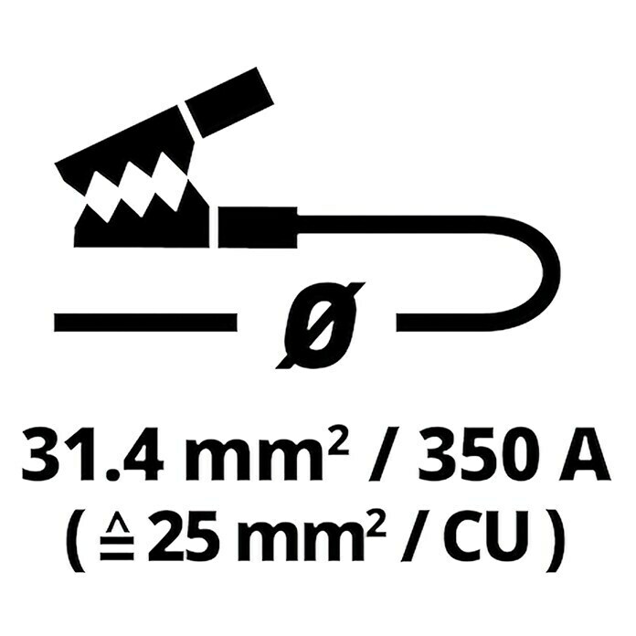 Einhell Cable de arranque para batería BT-BO 25/1 A (Pinzas de carga aisladas)