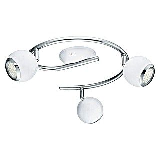 Eglo Plafón LED Bimeda (9 W, L x An x Al: 29 x 29 x 34,5 cm, Blanco/Cromado, Blanco cálido)