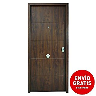 SegureStil Puerta de entrada Acorazada VH500 Serie V Exterior (90 x 206 cm, Izquierda, Nogal)