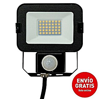 Alverlamp Proyector LED con sensor LQSEN (10 W, Negro, Color de luz: Blanco neutro, IP65)