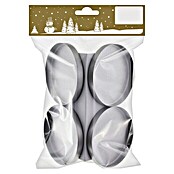 Teelichthalter 4er-Set (Metall, Silber) | BAUHAUS