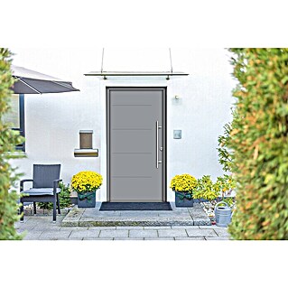 Splendoor Haustür Thermodoor PLUS SPLG (110 x 210 cm, DIN Anschlag: Rechts, Verkehrsgrau)